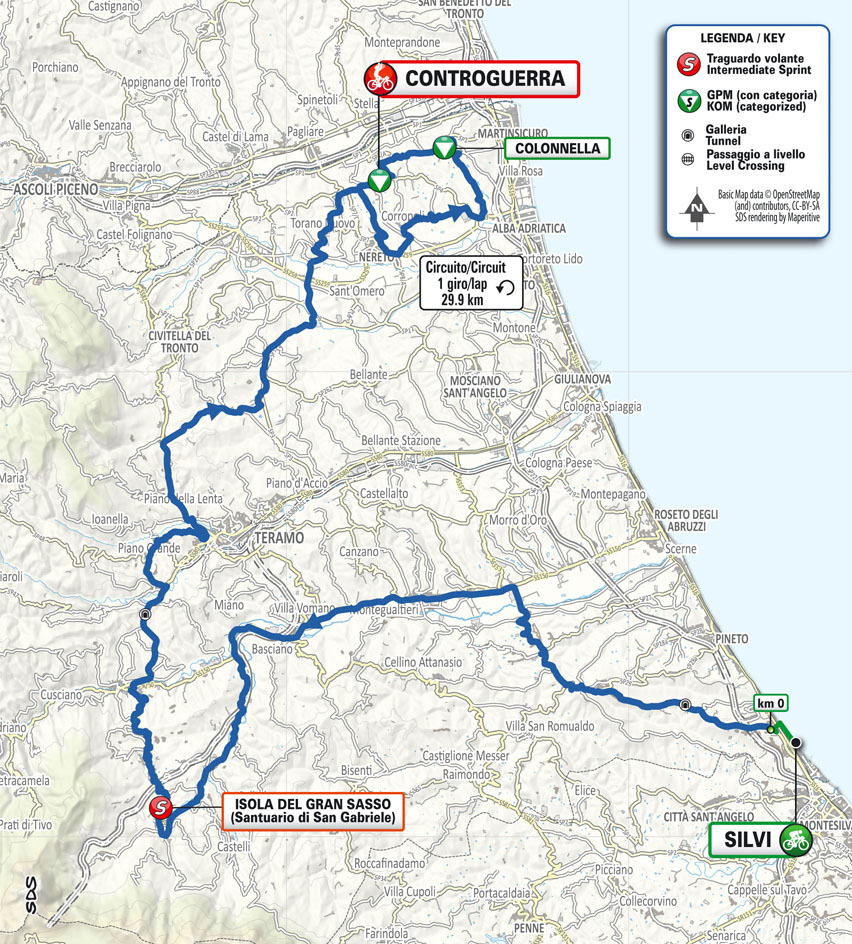 Planimetria/Map tappa 4 Il Giro d'Abruzzo 2026