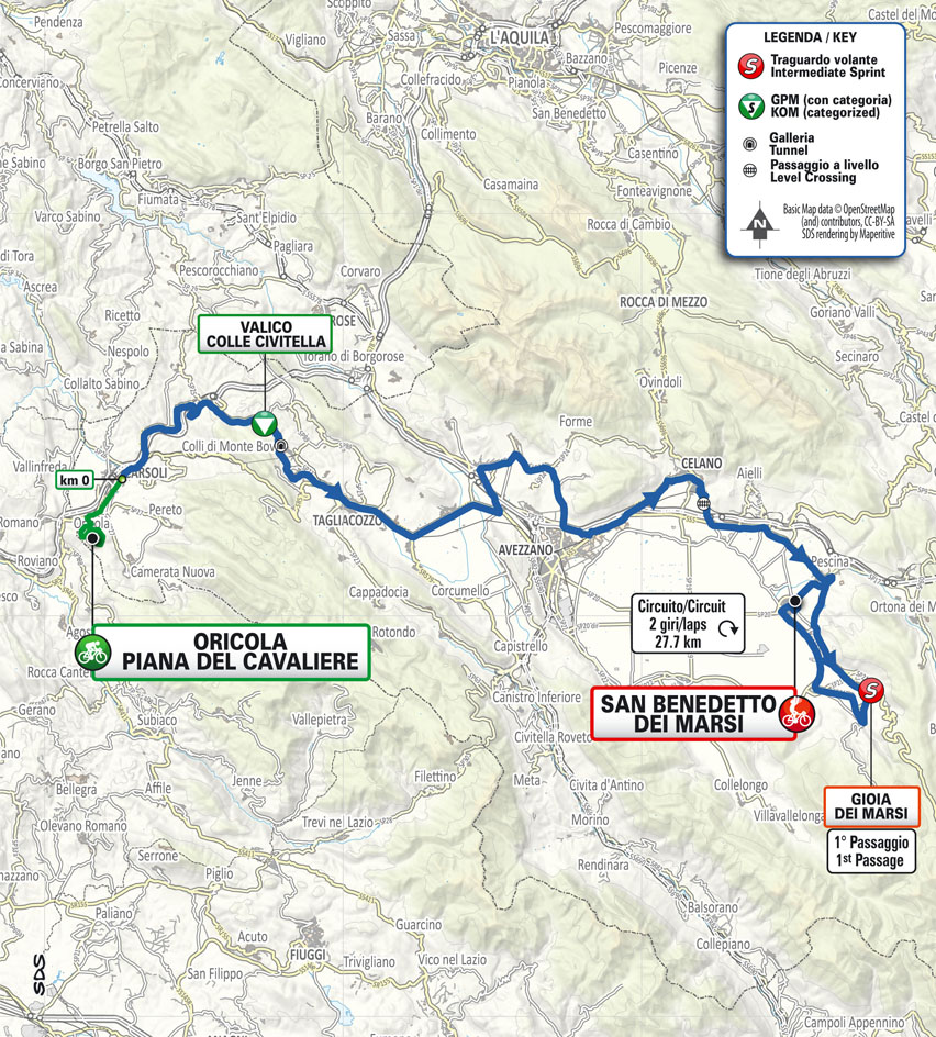 Planimetria/Map tappa 3 Il Giro d'Abruzzo 2026